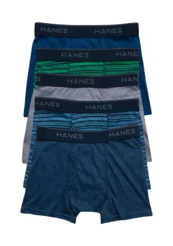 Hanes® Boys 4-7 Set of 5 Boxer Briefs