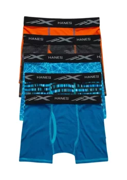 Hanes® Boys Set of 5 Printed Boxer Briefs