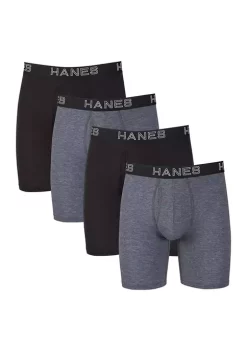 Hanes® 4-Pack of Assorted Boxer Briefs