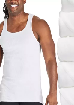 Hanes® Big & Tall White Tank Top - 5 Pack -Cheap Sperry Store Belk 1071