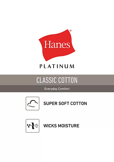 Hanes® Platinum Classic Cotton Tagless® V Neck T Shirts 5 Pack 6 Hanes® Platinum Classic Cotton Tagless® V Neck T Shirts 5 Pack - Image 4