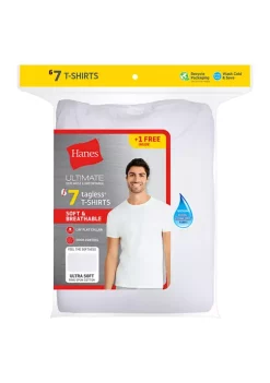 Hanes® 7-Pack of White T-Shirts