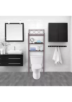 J&V TEXTILES 3-Shelf Bathroom Organizer Over The Toilet, Bathroom Spacesaver