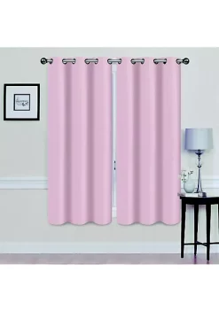 J&V TEXTILES Solid Blackout Thermal Grommet Curtain Panels With Foam Backing 38'' X 63'' (Set of 2) -Cheap Sperry Store Belk 1374