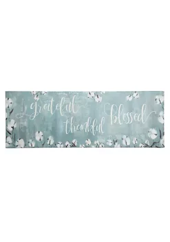 J&V TEXTILES 20"x55" Cushioned Anti-Fatigue Kitchen Runner Mat Grateful Thankful Bless
