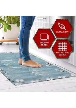 J&V TEXTILES 20"x55" Cushioned Anti-Fatigue Kitchen Runner Mat Grateful Thankful Bless -Cheap Sperry Store Belk 1383