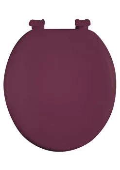 J&V TEXTILES Soft Round Toilet Seat With Easy Clean & Change Hinge, Padded