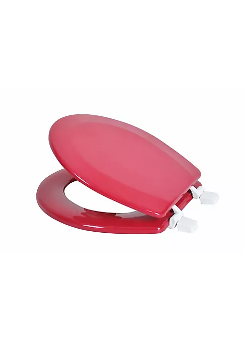 J&V TEXTILES Round Wooden Toilet Seat With Beveled Edge 2 J&V TEXTILES Round Wooden Toilet Seat With Beveled Edge