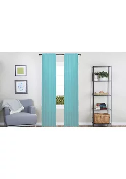 J&V TEXTILES Solid Sheer Window Curtain Panels- Set of 4 -Cheap Sperry Store Belk 1527