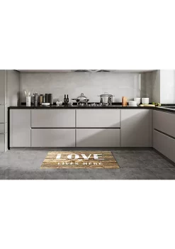 J&V TEXTILES 20" X 39" Anti-Fatigue Kitchen Mat LOVE LIVES HERE