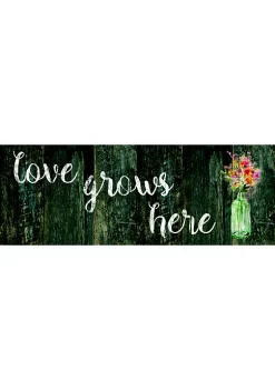 J&V TEXTILES 20"x55" Cushioned Anti-Fatigue Kitchen Runner Mat Love Grows Here