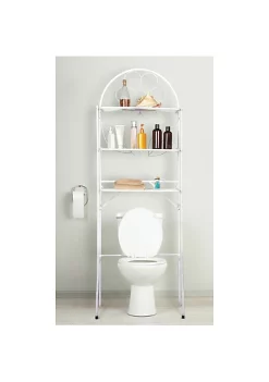 J&V TEXTILES 3-Shelf Bathroom Organizer Over The Toilet, Bathroom Spacesaver
