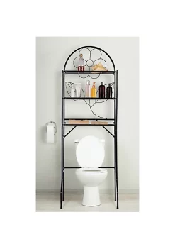 J&V TEXTILES 3-Shelf Bathroom Organizer Over The Toilet, Bathroom Spacesaver -Cheap Sperry Store Belk 1619