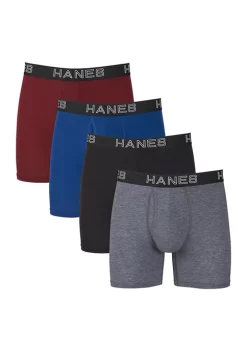 Hanes® 4-Pack of Assorted Boxer Briefs