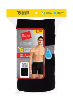 Hanes® 6-Pack of Boxer Briefs