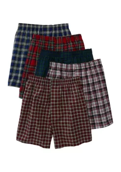 Hanes® Ultimates Classic Tag-Free Tartan Boxers - 5 Pack