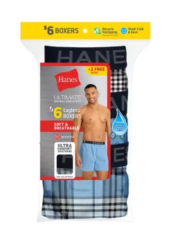 Hanes® 6-Pack of Printed Boxers
