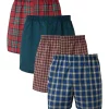 Hanes® Big & Tall Assorted Tartan Boxers - 4 Pack -Cheap Sperry Store Belk 904