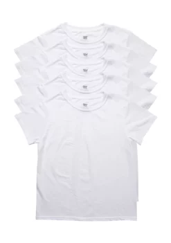 Hanes® Boys Set of 5 White Crew Neck Undershirts