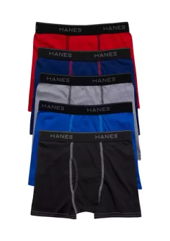 Hanes® Boys Set of 5 Boxer Briefs
