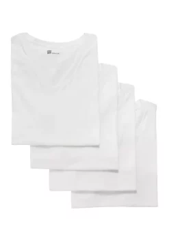 Hanes® Ultimate Comfort Fit Stretch V-Neck T-Shirt - 4 Pack