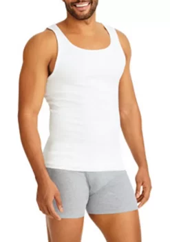 Hanes® 7-Pack of White Tanks